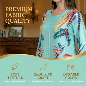 อาบายะห์พิมพ์ลายสำหรับผู้หญิง ทรงหลวม ยาวเต็มตัว สวมใส่ได้ทุกวัน รับผลิตแบรนด์ส่วนตัว - Product Image 3