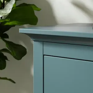 خزانة جانبية عريضة مع 3 أدراج واسعة و3 خزائن كبيرة، خزائن تخزين للمرآب، خزانة مطبخ - Product Image 4