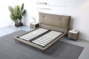 Роскошная современная кровать размера «<span class=keywords><strong>King</strong></span>-<span class=keywords><strong>Size</strong></span>» из мягкого дерева, каркас кровати для спальни, набор мебели - Product Image 6