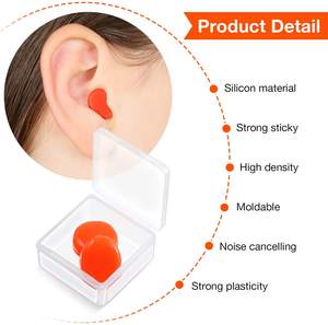مصنع ODM أو molable عازلة للصوت للنوم للسباحة سدادات الأذن الطين سيليكون - Product Image 2