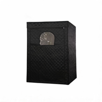 Tente de sauna vapeur électrique moderne pliable et portable pour deux personnes, avec chaises pliantes, pour usage domestique, piscine, villa, intérieur.