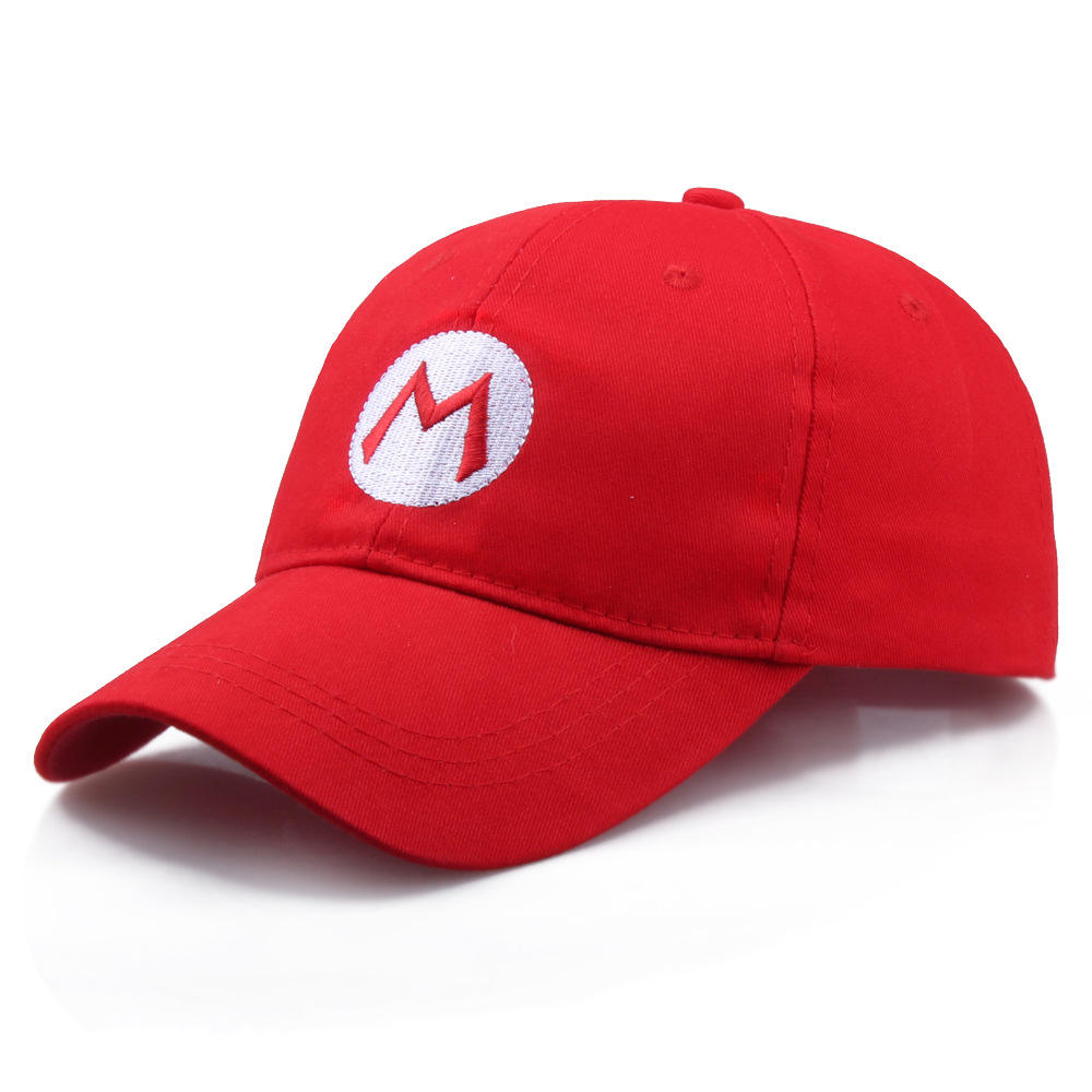 Super Mary Mario Luis Cotton Embroidered Hats Sunscreen Visor  Baseball Cap