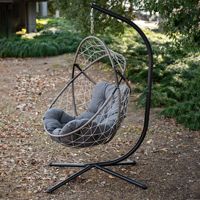 Fauteuil suspendu double place en fer forgé, style nid d'oiseau, pour intérieur et balcon, balançoire et hamac de relaxation, style influenceur