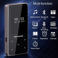 Reproductor MP3 MP4 de 2.4 Pulgadas con Clip 5.0, Radio FM, Grabadora de Voz y Libro Electrónico, Reproductor de Música Deportivo Portátil de Plástico