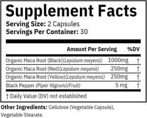 Complément certifié biologique et végétalien, mélange de poudre de maca jaune, rouge et noire gélatinisée, en capsules, marque privée ODM/OEM - Product Image 6