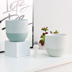 YBH petit rustique Vintage Europe émaillé en céramique jardinière Pot Dot <span class=keywords><strong>jardin</strong></span> extérieur <span class=keywords><strong>poterie</strong></span> pour plantes succulentes fleurs finition mate - Product Image 1