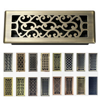 Grille de sol en acier de style victorien avec levier de commande réglable, traversable, pour les grilles de ventilation domestiques