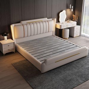 Letto <span class=keywords><strong>Matrimoniale</strong></span> in Legno di Lusso Stile Italiano Moderno e Minimalista, Adatto per Appartamenti e Ville con Stile Elegante - Product Image 3