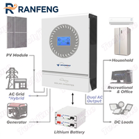 Sistem Energi Surya Hibrida 5kw 10kw 20kw dengan Penyimpanan Baterai Lithium, Sistem Tenaga Rumah Off Grid, Kit Panel Surya Lengkap, Set Lengkap PV