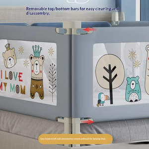 Barandilla de Cama para Bebé, Anticaídas, Altura Ajustable, Barandilla de Protección Elevada para Niños - Product Image 2