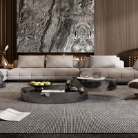 Mobilier d'art moderne en acier inoxydable brillant, table basse rotative en verre noire et dorée à dessus relevable pour usage domestique