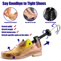 Embauchoirs multifonctionnels bleus réglables 2 directions pour chaussures en cuir et baskets, outil d'extension et de maintien de la forme