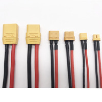 Connecteur d'alimentation pour batterie Li-ion Yigao XT90U, câble en silicone haute résistance XT30 XT60 XT90 UL31135, adaptateur mâle/femelle jaune