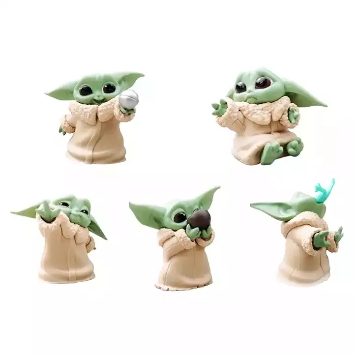 5 pièces poupée Action résine jouet figurine mignon bébé Yoda Action Figures Anime PVC modèle jouet