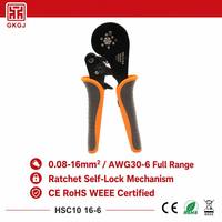 Kit professionnel de pinces à sertir à cliquet HSC8 16-6 0.08-16mm² AWG 30-5 pour cosses isolées VE