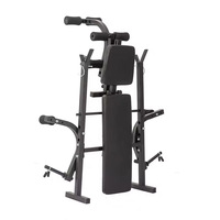 Banc de musculation multifonctionnel réglable avec station de squat et station de musculation pour la musculation à domicile
