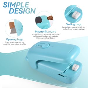 Scelleuse portable 2-en-1 mini pour sacs plastiques, thermique et sous vide, pour contenants alimentaires, avec coupe-sac intégré, facile à utiliser - Product Image 5