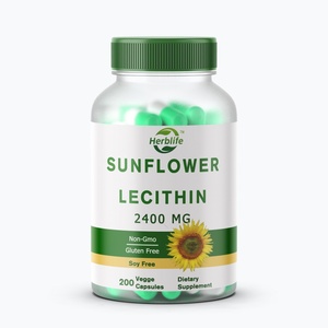 Vente chaude OEM - Personnalisable - Capsules végétales de lécithine de tournesol |   2400 mg |   Complément alimentaire sans OGM, sans soja, sans gluten - Product Image 1