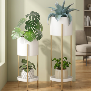 Macetero de Hierro con Recubrimiento en Polvo, Duradero, Ligero, Moderno y Elegante, para Interiores y Exteriores, Jardín, Oficina, Hogar, Hotel, Decoración - Product Image 4