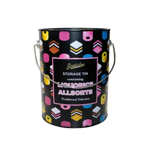 Source Factory Custom Printed Allsorts Candy Snacks Tin Can For Cake Egg Roll Popcorn Tin Can Christmas Gift Tin Can With Handle