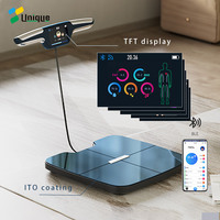 Nouvelle tendance Super clair lecture portable Led affichage 56 mesures Smart 8 électrodes analyseur de graisse corporelle échelle