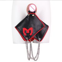 Anneau scrotal taille S/L, écharpe scrotale, pochette scrotale, chaîne de chasteté pour dissimuler le poids du scrotum, accessoire en cuir pour jeu BDSM masculin