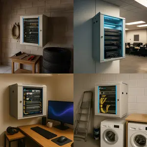 Extralink 9U 600x450 Gray Wall-Mounted <b>Network</b> <b>Cabinet</b> for Data Center Server Rack in Stock - Product Image 3