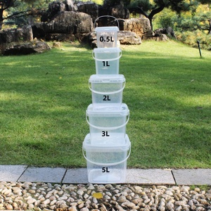 Seau en plastique transparent de haute qualité, écologique, durable, de qualité alimentaire, adapté aux produits marinés, au kimchi, au lait, à la crème glacée - Product Image 4