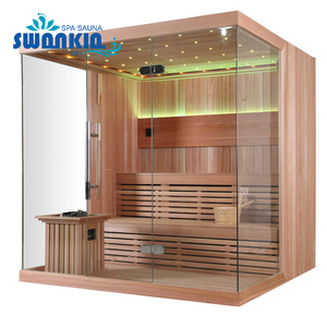 Sauna infrarrojo portátil de madera para el hogar, calentador de ozono de lujo para 4 personas, compra cerca y lejos - Product Image 1
