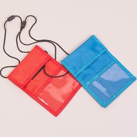 Porte-cartes d'identité et passeport promotionnel personnalisable, léger, en polyester, pour voyage d'affaires, à suspendre au cou