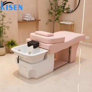 Kisen Portable Shampoo Bed Set Head Spa and Foot Bath Massage Table Salon Luxury Customized Bed with Ceramic Sink - Product Image 1