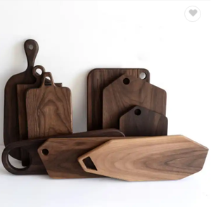 Haute qualité Offre Spéciale créatif forme irrégulière noir <span class=keywords><strong>noyer</strong></span> <span class=keywords><strong>planche</strong></span> en bois fromage <span class=keywords><strong>planche</strong></span> <span class=keywords><strong>à</strong></span> découper teck bois plateau <span class=keywords><strong>de</strong></span> service avec poignée - Product Image 3
