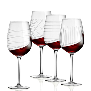 Ensemble de 4 verres à <span class=keywords><strong>vin</strong></span> de <span class=keywords><strong>Bordeaux</strong></span> sculptés à la main avec cristaux pour la maison, un mariage ou une fête, pour le <span class=keywords><strong>vin</strong></span> rouge - Product Image 1