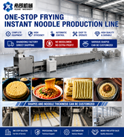 Mini ligne de traitement automatique de nouilles instantanées frites/machine de fabrication avec machine d'emballage de gâteaux de nouilles