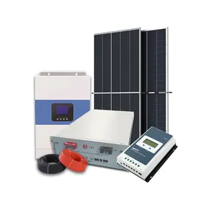 Sistem Penyimpanan Energi Surya, 5kw 5.5kw 10kw Sistem Panel Surya 10kwh, Baterai Litium Lifepo4 dan Inverter untuk Sistem Rumah Tenaga Surya