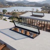 Puits de lumière sur mesure en aluminium pour véranda de villa, éclairage professionnel avec portes et fenêtres en PVC et verre acrylique, utilisation électrique