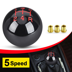 Car Gear <b>Shift</b> <b>Knob</b> Universal Black With Red Numbers 5 Speed Manual Transmission Racing Style Ergonomic Design - Product Image 5