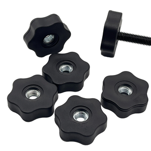 Bouton étoile bakélite noir tige filetée-[Diamètre:M10] - La