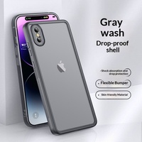 Coque de téléphone portable pour XS Max, semi-transparente, en silicone givré, ultra-fine, respirante, anti-chute, anti-traces de doigts, avec protection de l'appareil photo