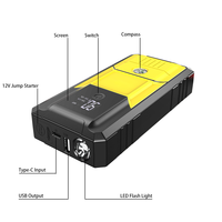 Démarreur de voiture CARSON, batterie externe portable d'urgence, 12V, multifonction, booster de batterie au lithium, lumière LED SOS, CE ROHS