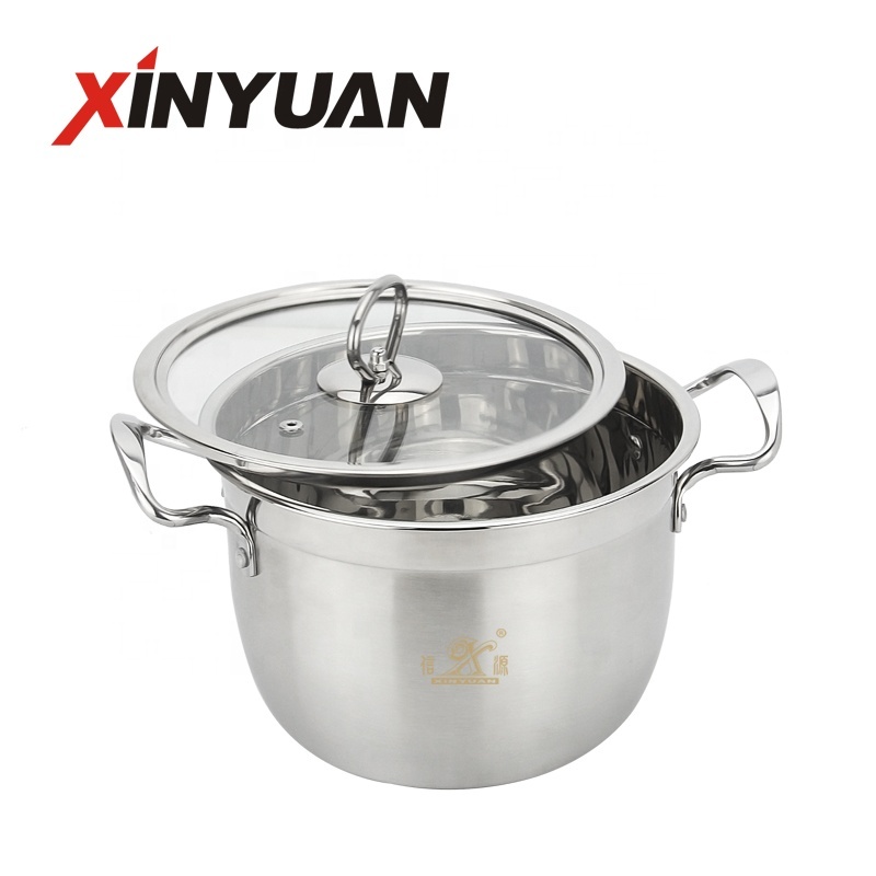 Top Grade Large Modern Stainless Steel Commercial Soup & Stock Pots with Pot Cover Mirror Polish · image 5