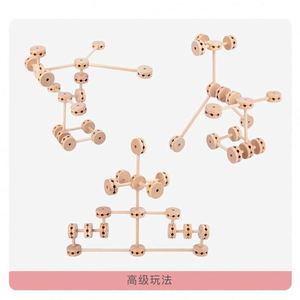 ของเล่นมอนเตสซอรี่ ชุดของเล่นเสริมพัฒนาการทางประสาทสัมผัส STEM ของเล่นไม้สร้างสรรค์จากธรรมชาติ บล็อกไม้สำหรับเด็ก - Product Image 4