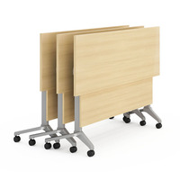 Table d'entraînement pliante, design populaire, cadre en métal réglable pour bureau, table à rabat avec roulettes