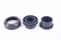 Konektor Pipa PVC-U Halus DN15-DN100, Sambungan Flens, Fitting Pipa, Tahan Bahan Kimia, Tahan Tekanan Tinggi, Abu-abu