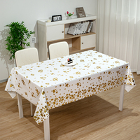 Nappe rectangulaire RNPT Gold Floral St Patricks Day, imperméable et résistante à l'huile, facile à nettoyer