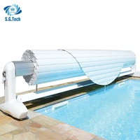 Couverture de piscine Water Crown de haute qualité, imperméable, en plastique ABS et PC, avec renfort en acier inoxydable, pour piscines enterrées et hors sol