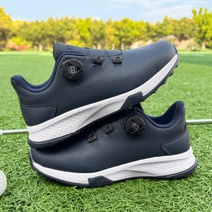 <span class=keywords><strong>Zapatos</strong></span> de <span class=keywords><strong>Golf</strong></span> Cómodos cordones de perilla de amortiguación Impermeable Antideslizante Diseño de aumento de altura Cuero Goma superior - Product Image 5