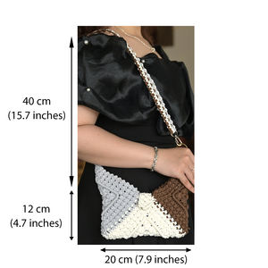 Vietnam-Crafted Natural Macrame <b>Boho</b> Style Women's <b>Handbag</b> Soft Lightweight Open Chain Decoration Good Quality Fashion Accessory - Product Image 2