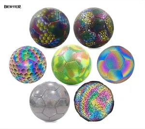 2023 Newest Factory Customized Holographic Light-emitting Soccer Balls for Night Training for Adults and Children Football Balls