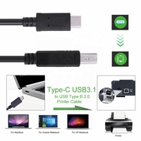 Câble pour imprimante USB 1.5 Type C à Type B, 1m 2.0 m 2m, pour imprimante, scanner, piano électrique